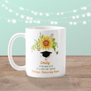 Abschluss Herzlichen Glückwunsch Gelbe Sonnenblume Kaffeetasse
