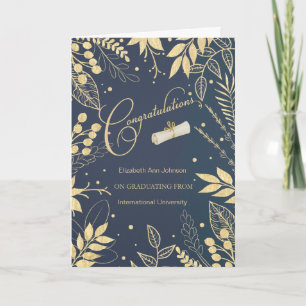 Abschluss Herzlichen Glückwunsch Individuelle Name Karte