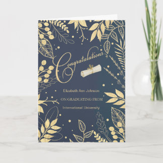 Abschluss Herzlichen Glückwunsch Individuelle Name Karte