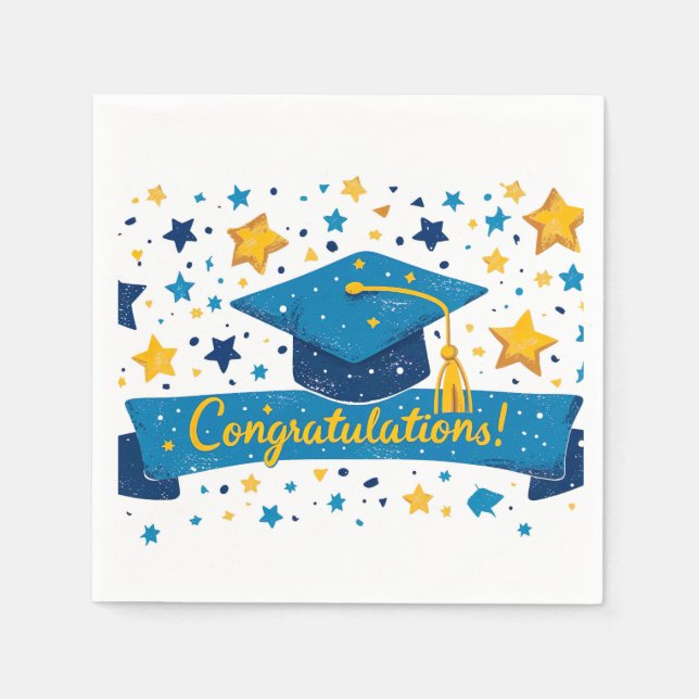 Abschluss Herzlichen Glückwunsch Napkins Serviette (Vorderseite)