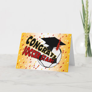 Abschluss Herzlichen Glückwunsch zu einem Fußballs Karte