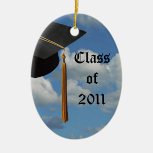 Abschluss-Himmel-personalisierte Keramik Ornament