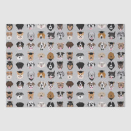 Abschluss Hund-Gesicht Seidenpapier