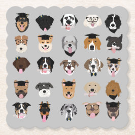 Abschluss Hund-Gesicht Untersetzer