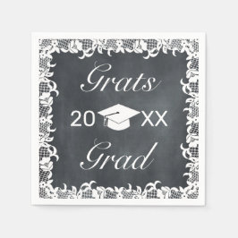 Abschluss-Hutkappe für Schwarzweiß-Spitzen Serviette