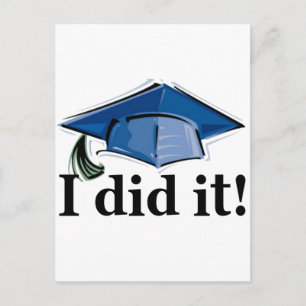 Abschluss I tat es! Ankündigungspostkarte