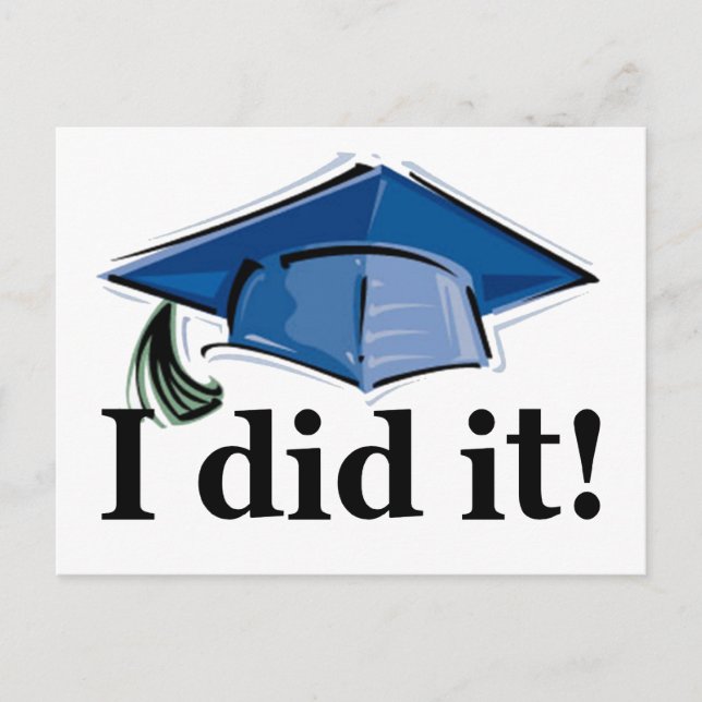 Abschluss, ich habe es getan! ankündigungspostkarte (Vorderseite)