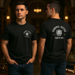 Abschluss im Bereich Strafrecht personalisiert T-Shirt