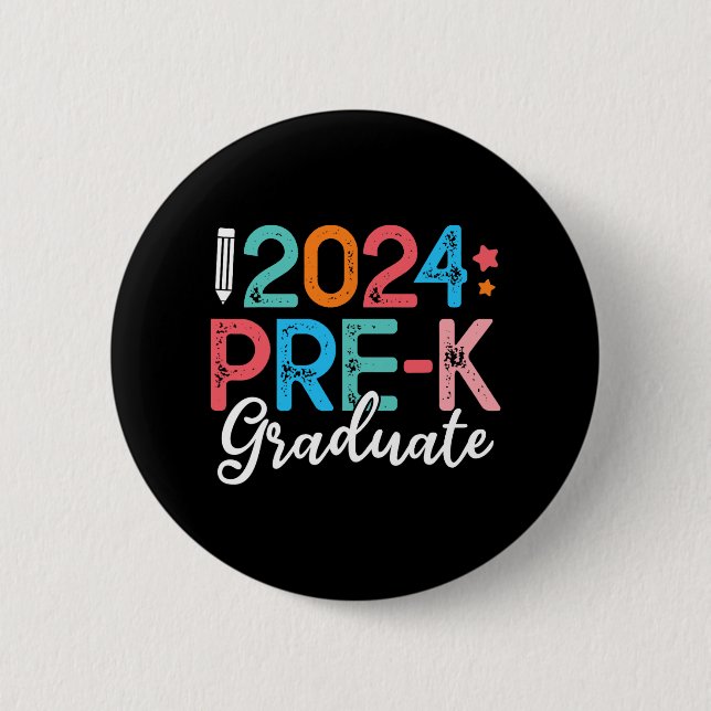 Abschluss im Vorschulalter 2024 Letzter Tag Button (Vorderseite)