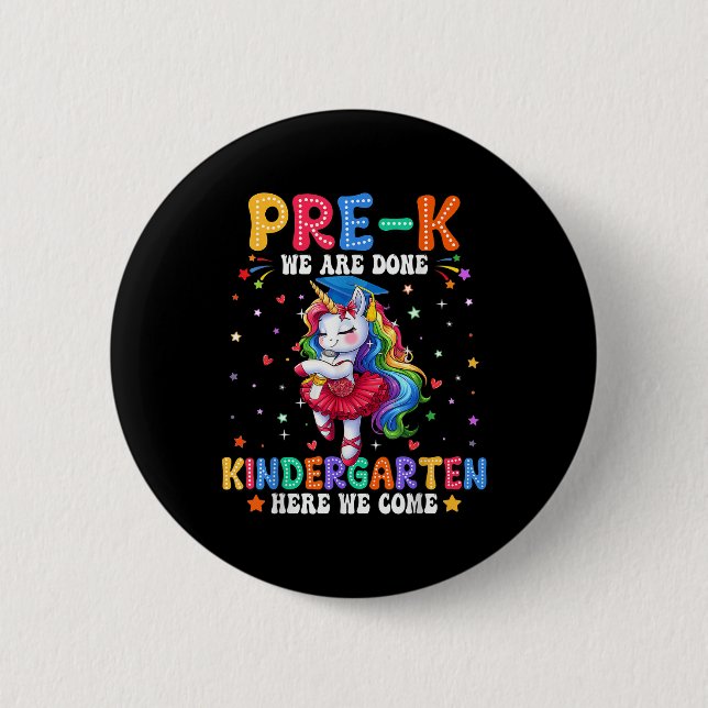 Abschluss im Vorschulalter 2025 - Girls Uni Button (Vorderseite)