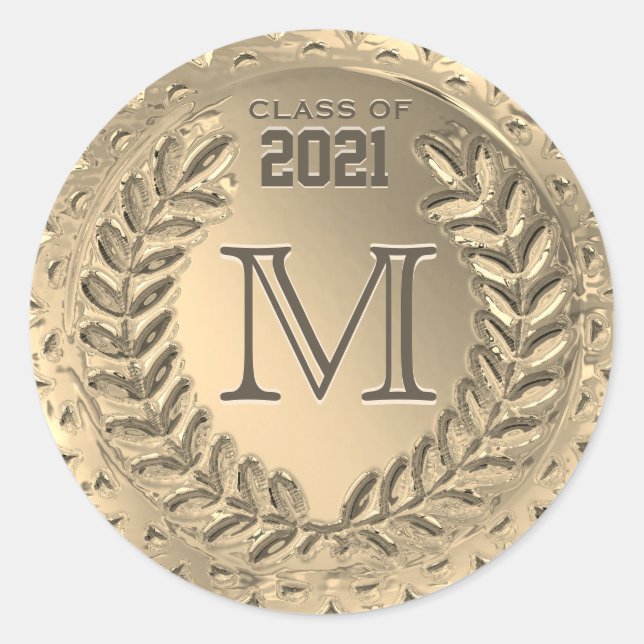 Abschluss Imitate Goldfolie Runder Aufkleber (Vorderseite)