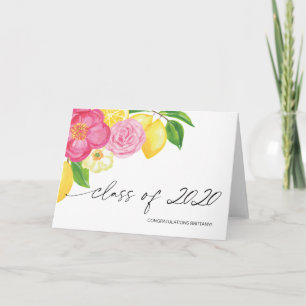 Abschluss in der Oberschule gibt Uni Grad Florals Karte