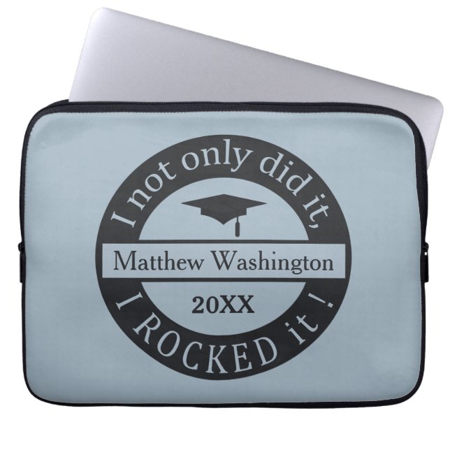 Abschluss individuelle Name & Jahr Laptop-Ärmel Laptopschutzhülle (Vorderseite)