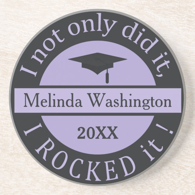 Abschluss individuelle Name & Jahr Sandstein Unter Untersetzer (Vorne)