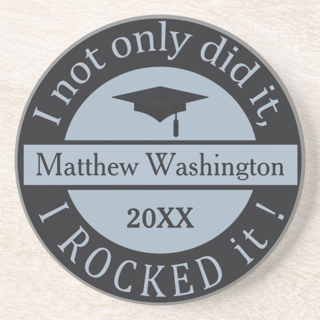 Abschluss individuelle Name & Jahr Sandstein Unter Untersetzer (Vorne)