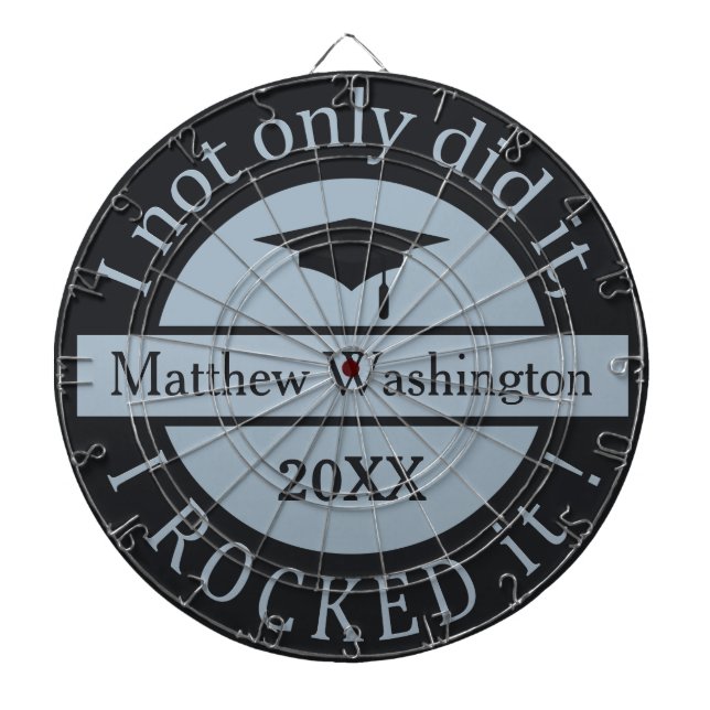 Abschluss individuelle Name & Jahresdartboard Dartscheibe (vorne)