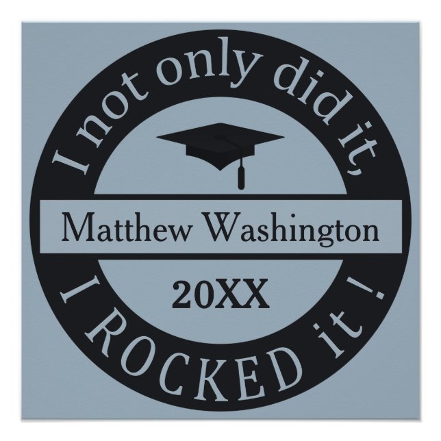 Abschluss individuelle Name & Jahresposter Poster (Vorderseite)