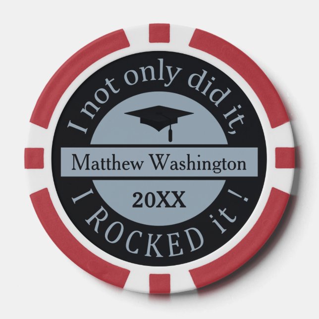 Abschluss individuelle Name & Poker Chips (Vorderseite)