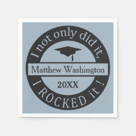 Abschluss individuelle Name und Papierservietten