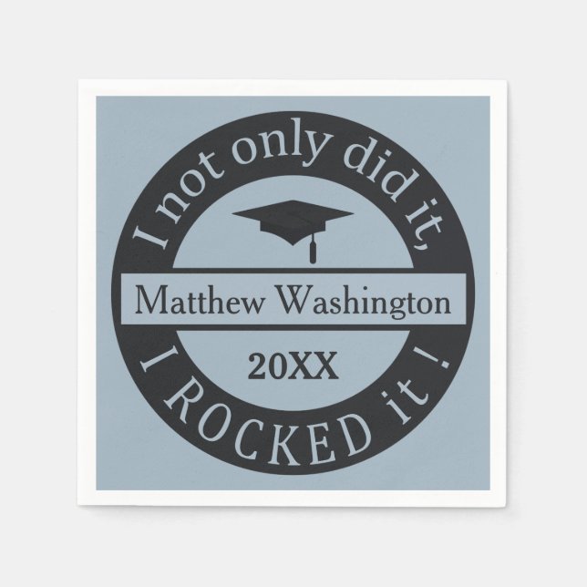 Abschluss individuelle Name und Papierservietten (Vorderseite)