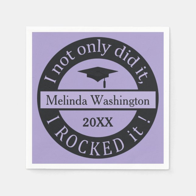 Abschluss individuelle Name und Papierservietten (Vorderseite)