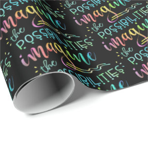 Abschluss Inspirierend STELL DIR DIE MÖGLICHKEITEN Geschenkpapier
