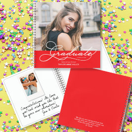 Abschluss Instant Foto Message Red Guest Book Notizbuch