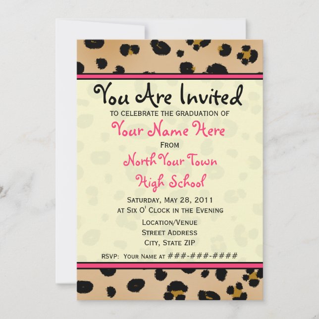 Abschluss Invitation - Leopard-Klasse 2011 Einladung (Vorderseite)