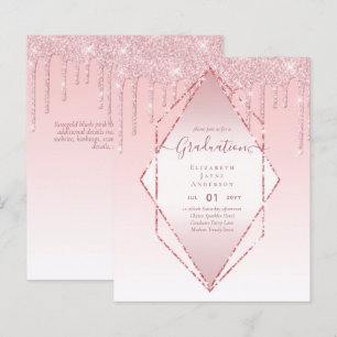 ABSCHLUSS INVITES - Driving Glitzer Girly Glamour