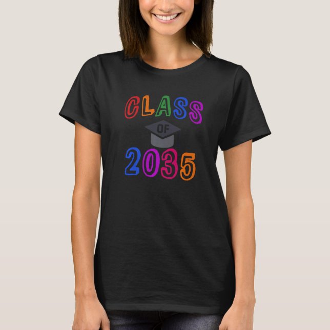 Abschluss-Jahrschicht 2035 wächst mit mir vor T-Shirt (Vorderseite)