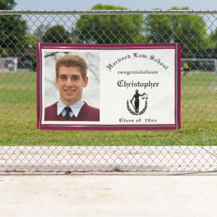 Abschluss, Jura, Rot, Crimson Custom Banner