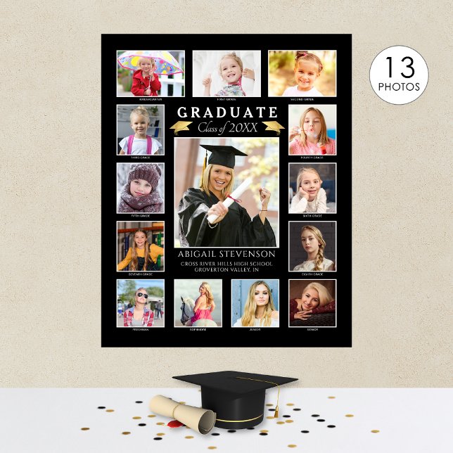 Abschluss K-12 Fotocollage Graduate Keepake Poster (Von Creator hochgeladen)