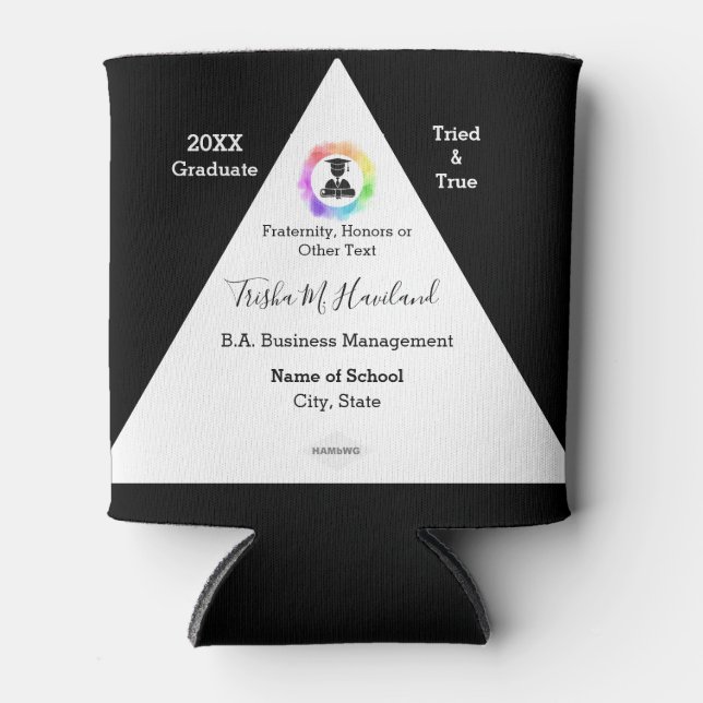 Abschluss kann Wasserfarben kühlen Aussehen HAMbyW Dosenkühler (Vorderseite)