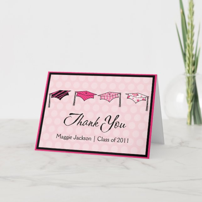 Abschluss-Kappe danken Ihnen Dankeskarte (Vorderseite)