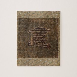 Abschluss-Kappe u. Diplom, Abschluss-Wort-Entwurf Puzzle