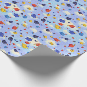 Abschluss-Kappen-Wurf Geschenkpapier