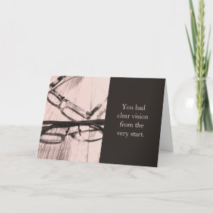 Abschluss-Karte des Doktors der Optometrie Dankeskarte