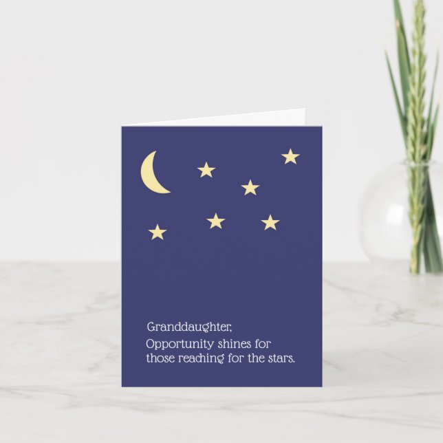 Abschluss-Karte für Enkelin Karte (Vorderseite)