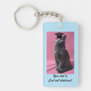 Abschluss-Katze Schlüsselanhänger