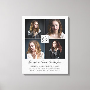 Abschluss Keepake Modern Foto Collage Classic Leinwanddruck