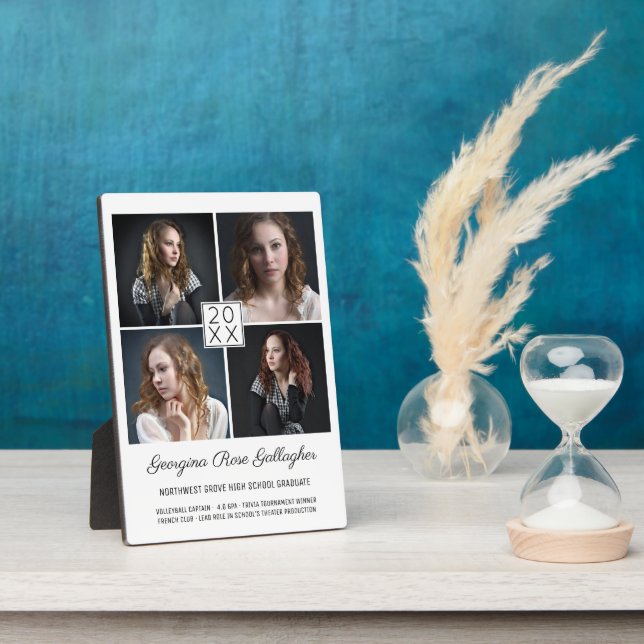 Abschluss Keepake Moderne Fotocollage Classic Fotoplatte (Seite)