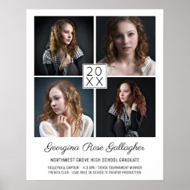 Abschluss Keepake Moderne Fotocollage Classic Poster