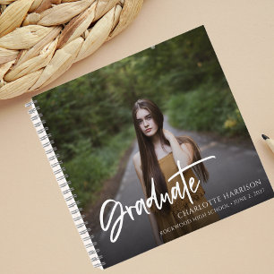 Abschluss Keepake Script Foto Guest Notizbuch