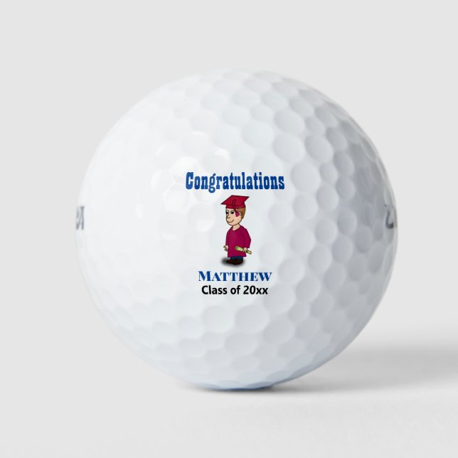 Abschluss Keepake Typ Golfer Graduate Golfball (Vorderseite)