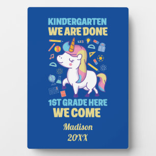 Abschluss Kindergarten 1. Klasse Einhorn Fotoplatte