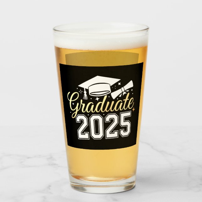 Abschluss-Klasse 2025 Glas (Vorne (Gefüllt))