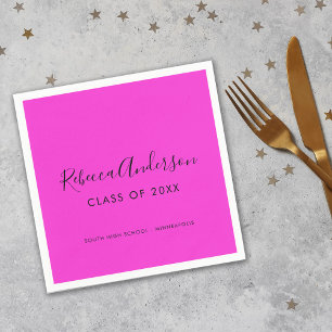 Abschluss-Klasse 2025 Helles rosa Party Serviette