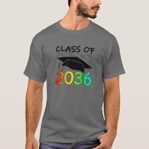Abschluss-Klasse 2036 Handdruckfläche K -12. T-Shirt
