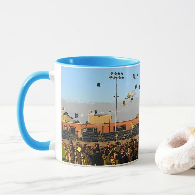 Abschluss-Klasse 20XX auf Feld Tasse (Mit Donut)