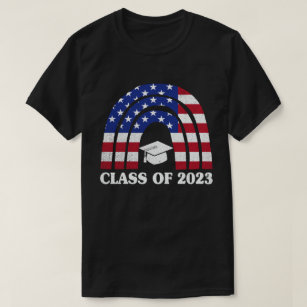 Abschluss-Klasse der US-amerikanischen Flagge Rain T-Shirt